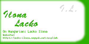 ilona lacko business card